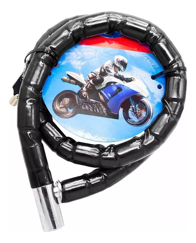 Cadena Linga Candado Seguridad Acero 1m Llaves Bici Moto