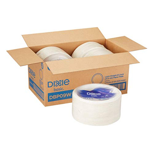 Platos De Papel Ligeros De 8.5' Dixie Basic By Gp Pro (...