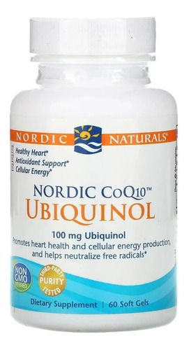 Ubiquinol 100 Mg Coq10 Capsulas Blandas 60 Sabor Sin sabor