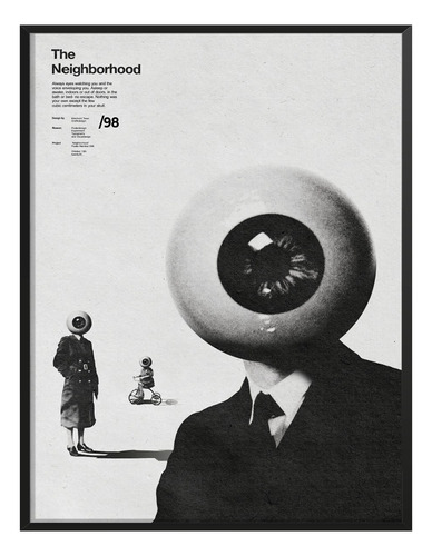 Poster Abstracto Ojos The Neighborhood Sala Recamara 120x80