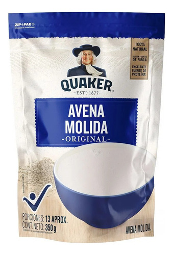 Avena Molida Quaker X 350 G - Kg a $24