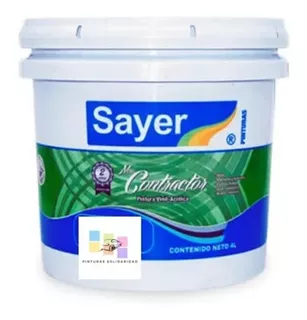 Pintura Vinil-acrilica Sayer Contractor Blanco Mate 4 L