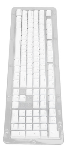 Teclado Alemán Translúcido Blanco Blanco Blanco Con 108 Tecl