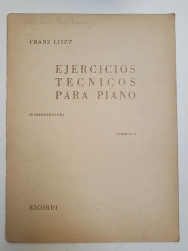 Ejercicios Tecnicos Para Piano - Cuaderno Ii - L413