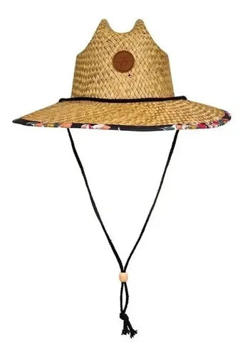 Cappello Di Paglia Roxy Pina To My Colada Donna, Tesa Larga, Sottogola Regolabile, Taglia S/M