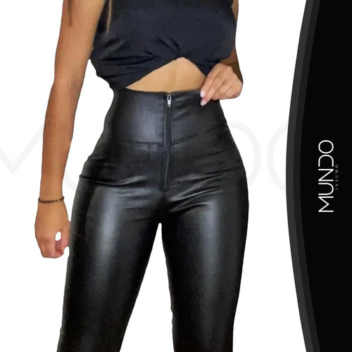 Calza Leggins Ecocuero - Cuerina De Mujer Elasticada