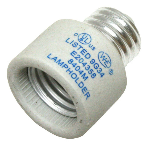 Extensor Tamaño Mediano) Base Tornillo Socket Porcelana (se