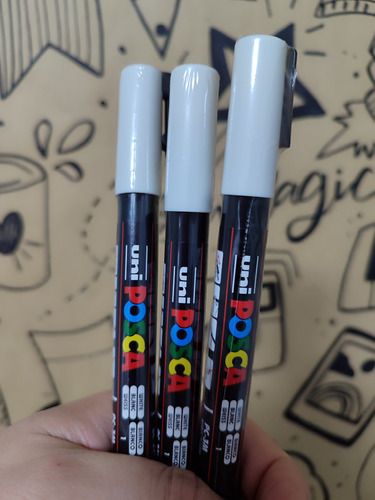 Marcadores Posca Unidad Pc-3m Blanco $8