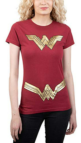 Camiseta De Disfraz De Wonder Woman Gold Foil Classic Logo M