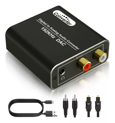 Convertidor Audio Digital Optico A Rca (Incluye Cable Optical) – RC Tech