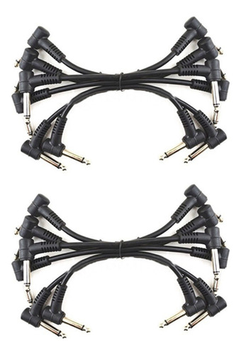 Cables: 12 Cables Para Guitarra Eléctrica, 6 Pulgadas, 1/4,
