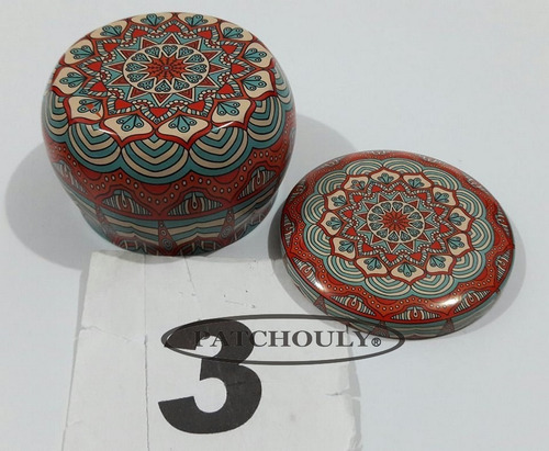 Imagen 5 de 10 de Tabaquera Mandala Tribales Lata Metal Porta Kit Guarda Todo