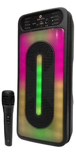 Parlante Bluetooth Con Micrófono 10w Luz (fm, Usb, Aux, Mp3)