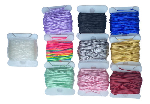 Hilo Chino 0.8mm 10 Colores 10m C/u, Bisuteria Manualidades