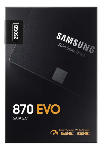 Unidade De Estado Sólido Interna Ssd Samsung 870 Evo 250gb