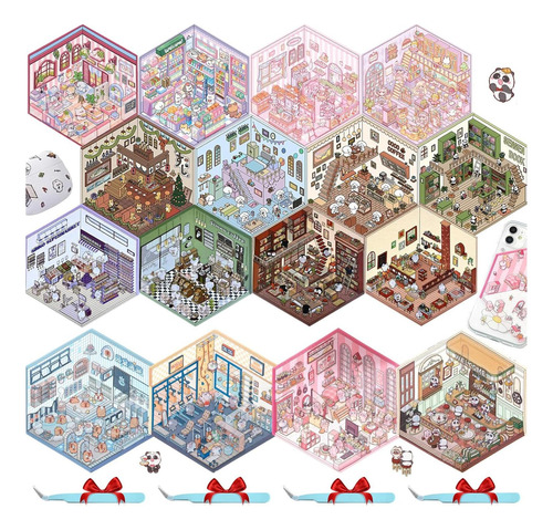 16 Pegatinas 3d Diy Bosjct Para Crear Escenas Kawaii