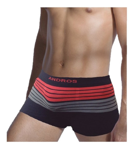 Boxer Hombre Andros Microfibra Rayado Pack X3 Articulo 5245