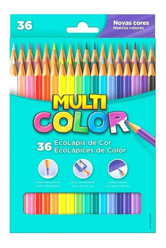 Lapis 36 Cores Multicolor Faber Castell