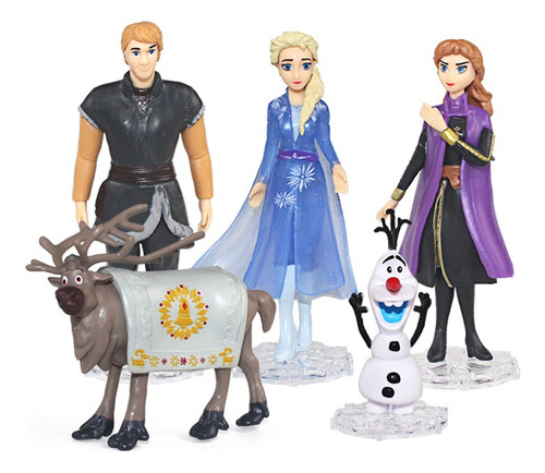 5pcs/set Frozen Elsa Anna Olaf Figura Modelo Juguete Regalo 