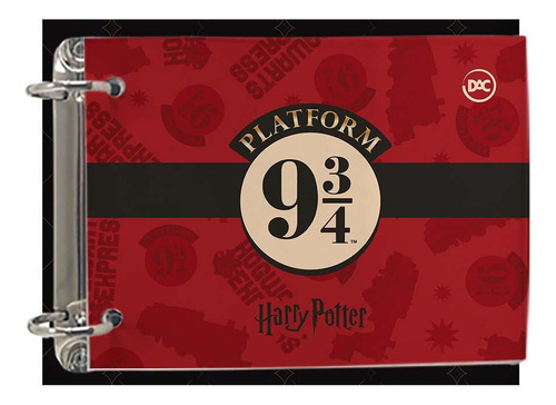 Mini Fichário Harry Potter Argolado Organizador Caderno