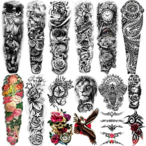 Tinta Para Tatuaje Yazhiji Tatuajes Temporales Extragrandes 