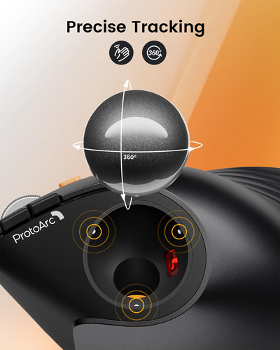 Ratón Trackball Vertical Inalámbrico Ergonómico Bluetooth