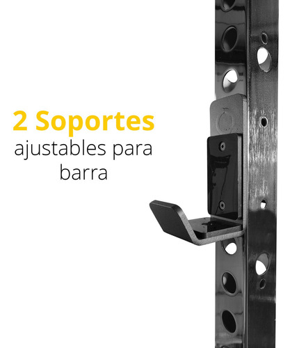 Power Rack Multifuncional Con Poleas Tayga Negro Negro