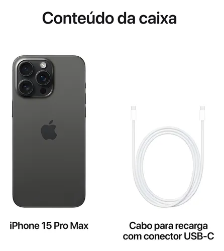 Apple iPhone 15 Pro Max (256 GB) - Titânio Preto