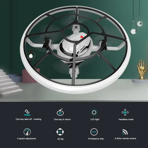Mini Helic ptero Drone Redondo S122 Con Luces Led Cuotas sin inter s