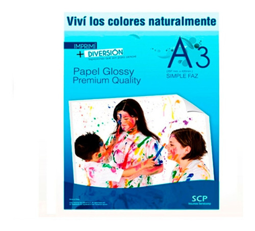 Papel Brillante Glossy A3 200gr 400 Hojas - Scp