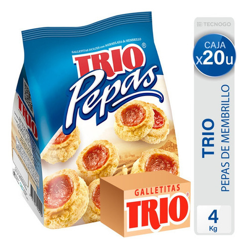 Caja Galletitas Trio Pepas De Membrillo Pack - Mejor Precio