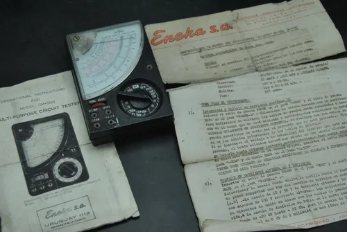 Tester Multimetro Analógico Central Eneka Japón Antiguo (Usado)