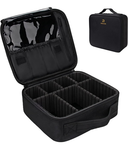 Caja Cosmetiquera De Maquillaje De Mano Organizador Negro  