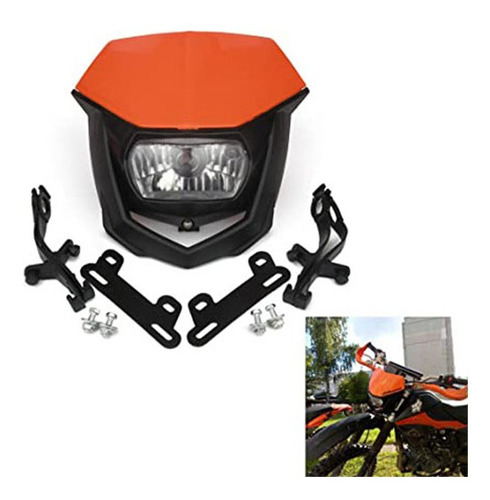 Carcasa Naranja Y Negra 12v 35w Faro Yamaha Yz Xt Wr Ttr 125