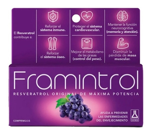 Framintrol Resveratrol Antioxidante 60 Comp