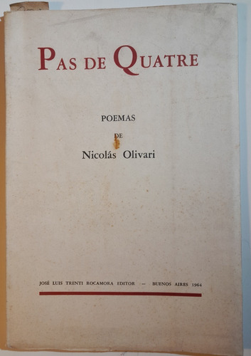 Pas De Quatre Poemas De Nicolás Olivari B5