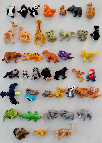 40 Figuras Animales Natoons Y Huevo Kinder. C22