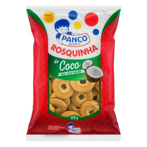 Imagem 1 de 2 de Biscoito Rosquinha Coco Panco Pacote 500g