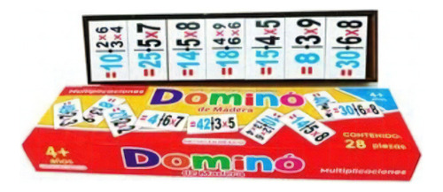 Dominó Didactico Madera - Multiplicaciones