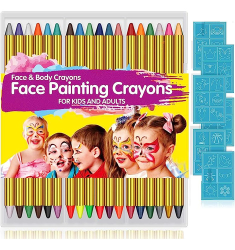 Crayones Facial Para Niños 36 Varillas Maquillaje Y 36 Plant