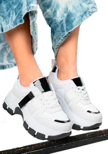Zapatillas Moda Mujer Con Plataforma Sneakers Trend 800