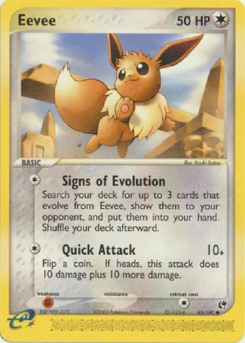 Eevee 63/100 Común Pokemon Tcg