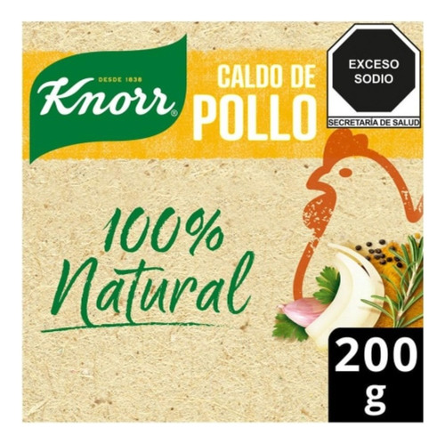Caldo De Pollo Knorr 100% Natural En Polvo 200 G