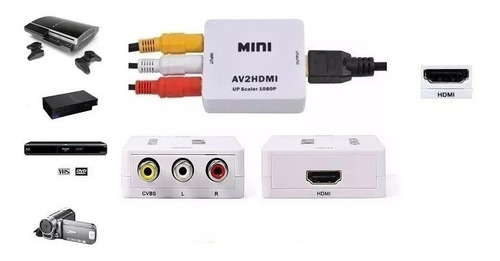 Adaptador Conversor Convertidor Rca A Hdmi Video 1080 P