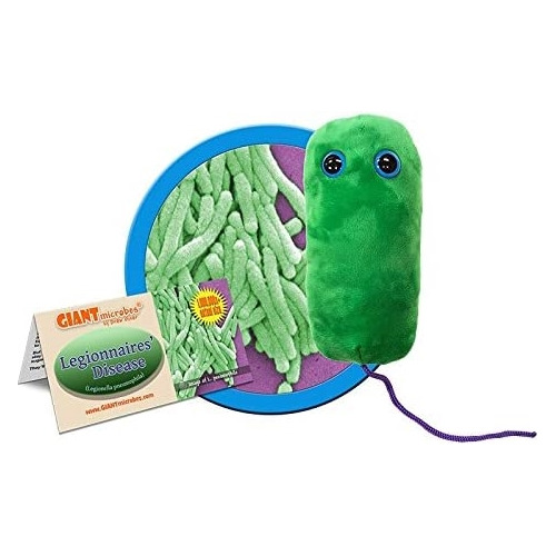 Peluche La Legionela De Los Microbios Verde