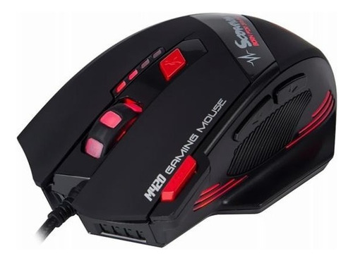 Mouse Marvo Gamer M420 Wired 7 Botões 3200 Dpi Led 4 Cores Cor Preto