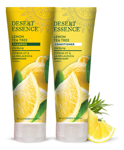 Shampoo Desert Essence Lemon Tea Tree 240 Ml Com Raiz De Mac