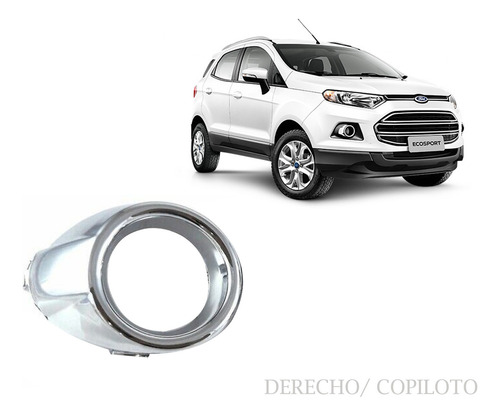 Rejilla Faro Niebla Ecosport  2013 2016 Cromo Derecha