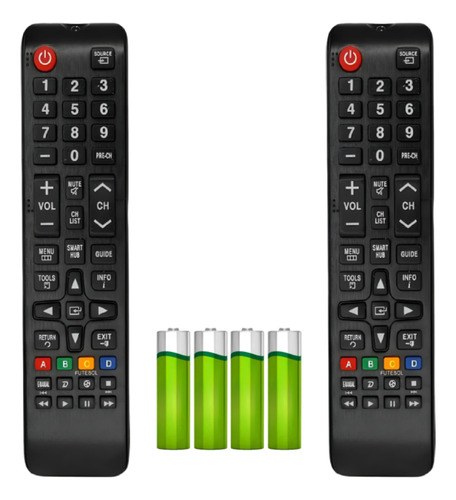 Kit 2 Controle Compatível Para Tv Samsung Smart Led Lcd 4k