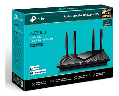 Tp-link Archer Ax55 Wi-fi 6 Router Dual Band Ax3000